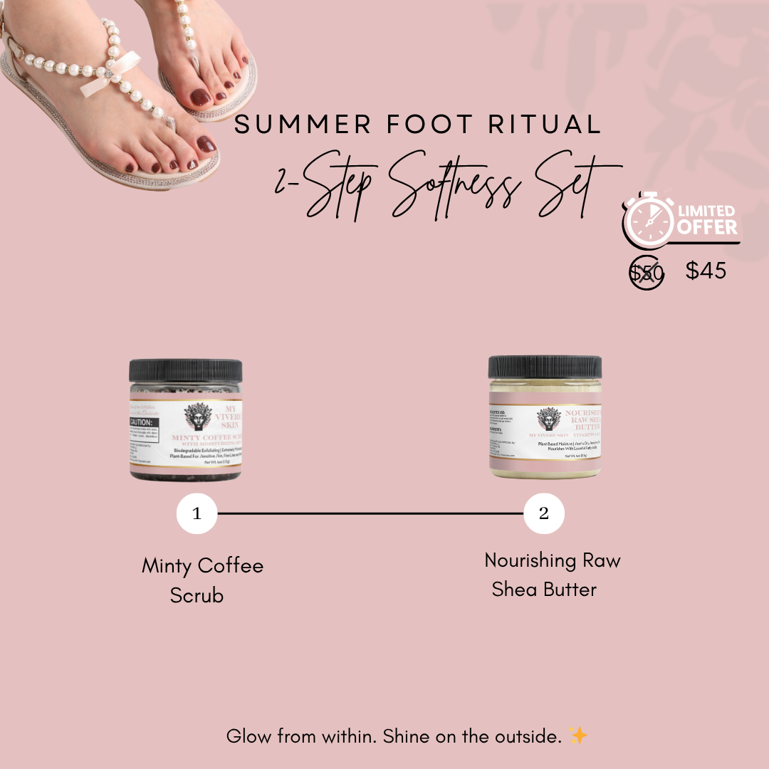 Summer Foot Repair Kit – Exfoliate, soften, and deeply hydrate dry feet with MyVivereSkin's deluxe foot care set